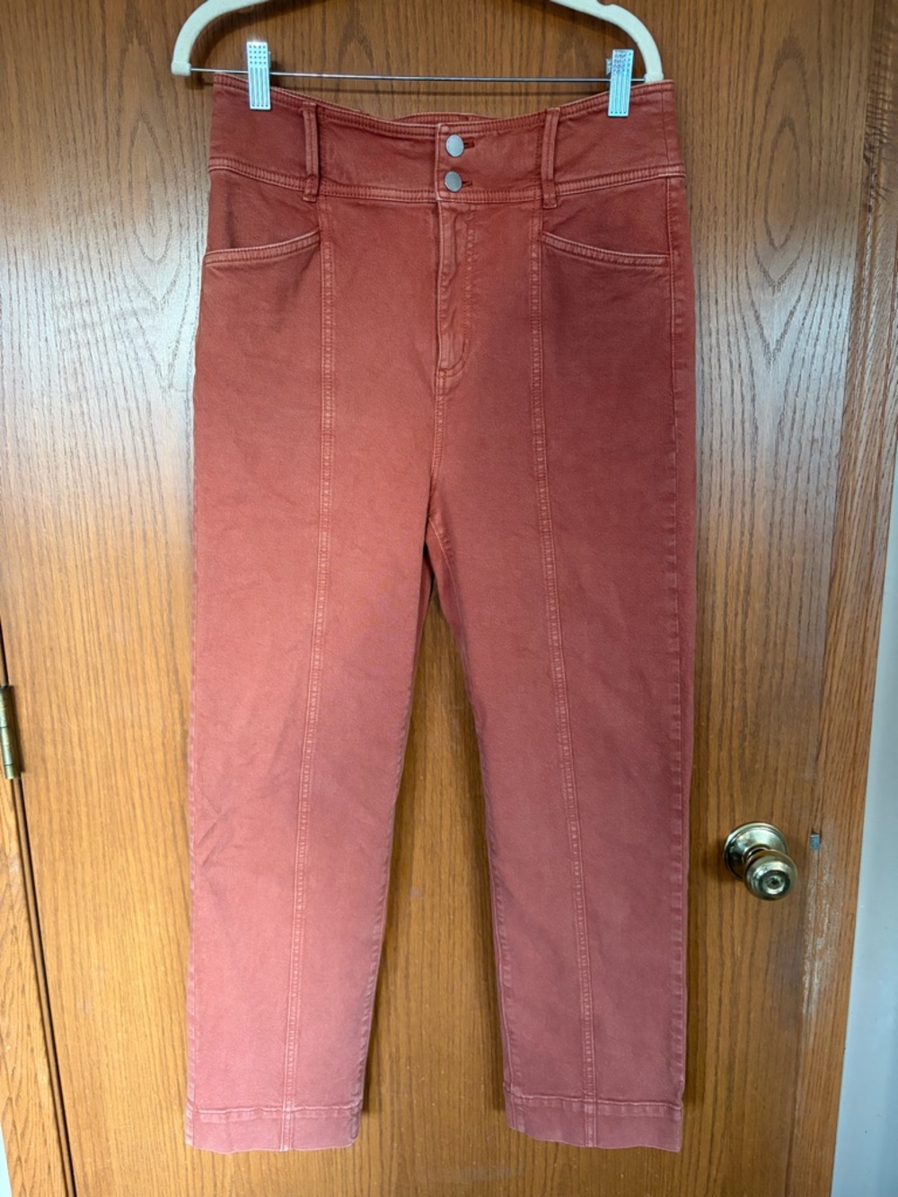 Ann Taylor Straight-Leg Jeans in Rust-NWOT
